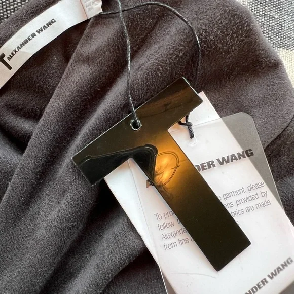 Alexander Wang Bodysuit Lace Up Bodysuit Charcoal Size 8 - Picture 13 of 15